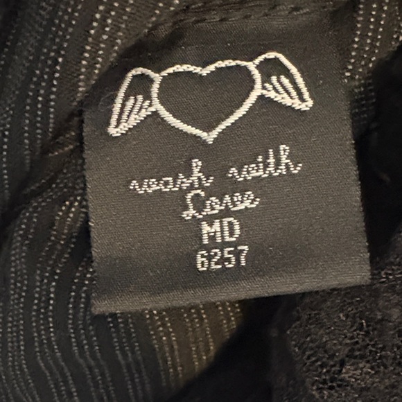 Chic Black Lace-Up Top - Picture 3 of 8